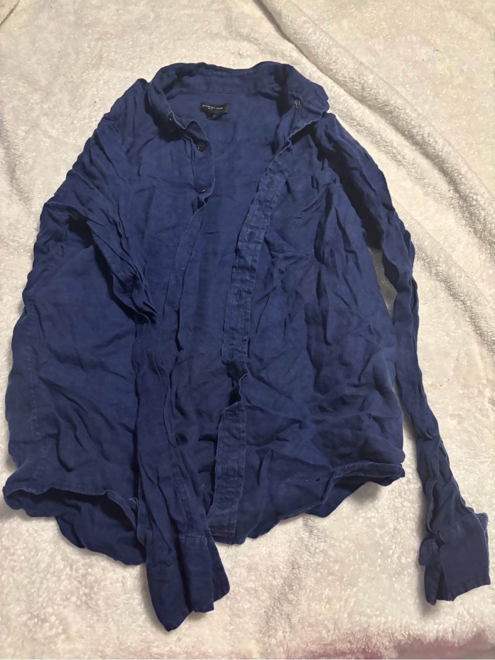 Club Monaco Men's Deep Blue Lightweight Shirt Jacket